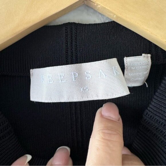 Keepsake Black Bell Sleeve Sheath Dress XS Elegant Gothic Coquette Chic - Picture 8 of 11